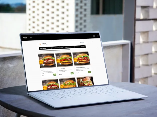 Premium bestelzuil in restaurant